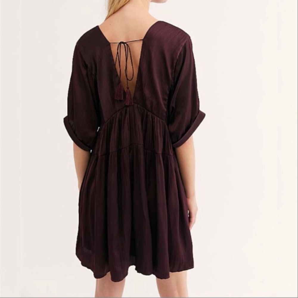 Free People ‘Shiny Sun Up’ Tiered Plunge Dress - Picture 4 of 7